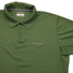 Columbia Utilizer Polo Shirt Omni-Shade Omni-Wick Green‎ Mens Large